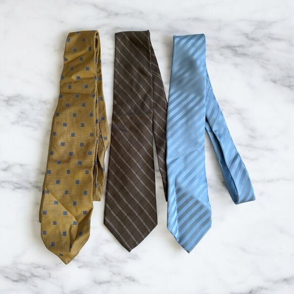 BROOKS BROTHERS DONNA KARAN PUCCINI Lot of 3 Vintage Ties - Picture 1 of 5